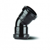 Polypipe 40mm 45°Pushfit Waste Obtuse Bend Black