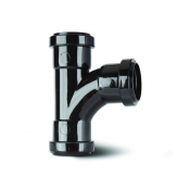 Polypipe 32mm 91.25° Pushfit Swept Tee Black
