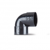 Polypipe 40mm x 90° ABS Knuckle Bend Black