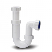 Polypipe 40mm Tubular P Trap Swivel 75mm Seal Anti-Syphon