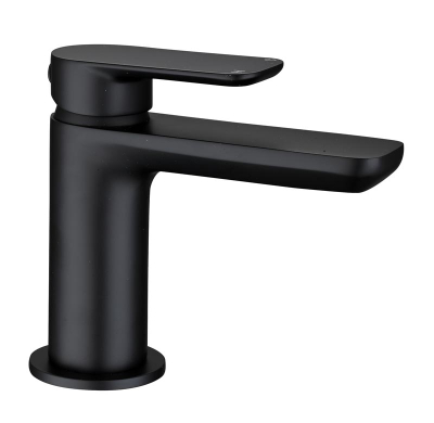Anston Mini Mono Basin Mixer (Click Waste) Matt Black