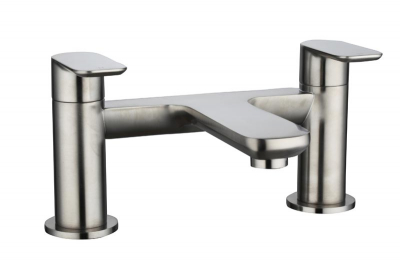 Anston H Pattern Bath Filler (2 Taphole) Brusshed Nickel