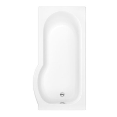 Fresssh Concert 1675X850X750 P -Shaped Shower Bath R/Hand No Taphole White