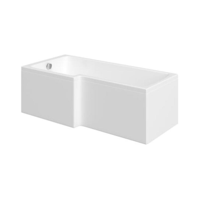 Fresssh Solarna 1700mm L-Shaped Bath Front Panel White