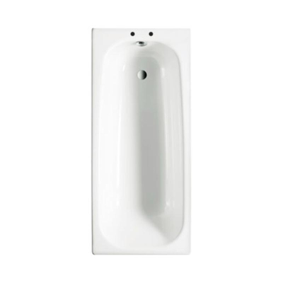 Fresssh Forte 1500 x 700 Plain Steel Bath Two Taphole White