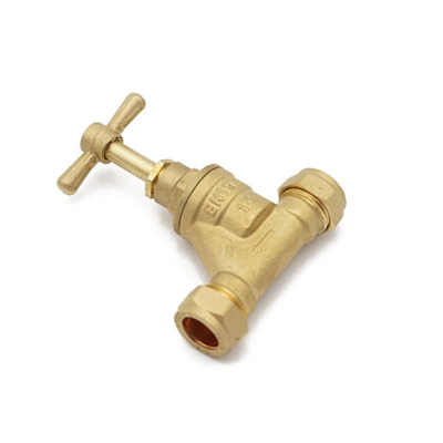 Brass Stoptap 15mm Compression