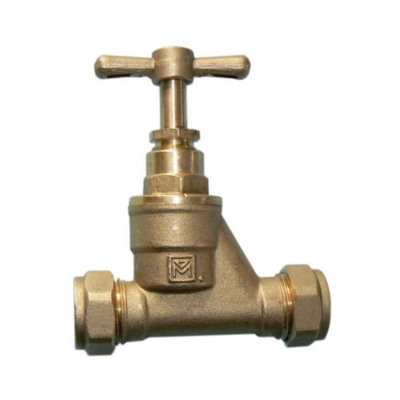 Brass Stoptap 22mm Compression