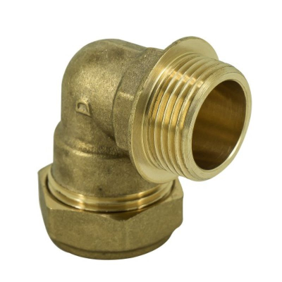 Compression 22mm x 1Inch Male Iron Elbow