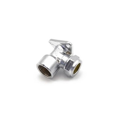 Compression 15mm x 1/2Inch Fi Wallplate Elbow Chrome