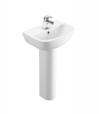 Atlas Geo Sqound 450mm Basin One Taphole White