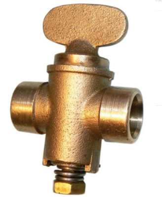 Gas Rigid Fan Cock 15mm End Feed