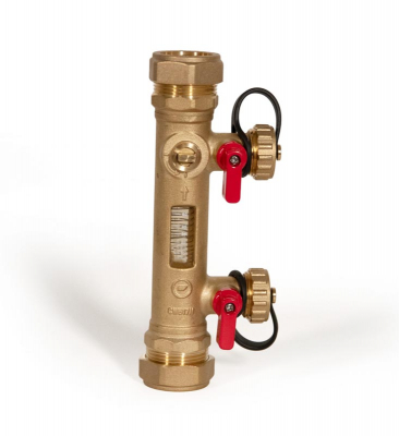 28mm Flow Balancing Valve With Fill And Flush 5-40Ltr