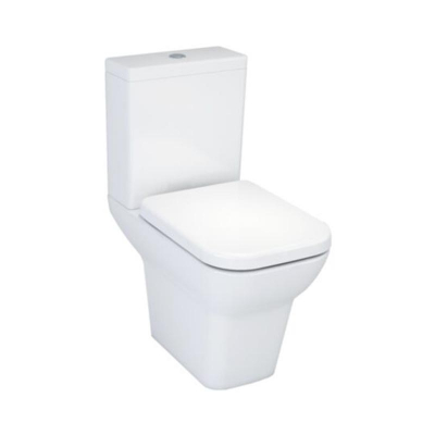 Ecstasy-Kiso Round- Square Standard Height Open Back Close Coupled Pan White