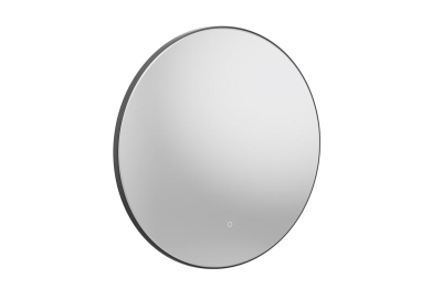 Ios 800mm LED Illuminated Circular Mirror Black