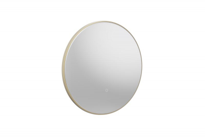Ios 600mm LED Illuminated Circular Mirror Brushed Brass