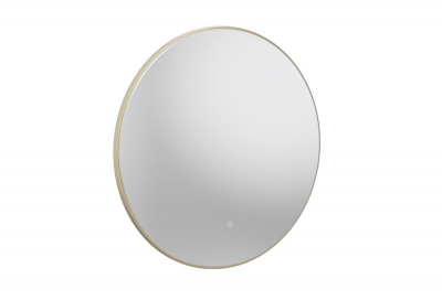Ios 800mm LED Illuminated Circular Mirror Brushed Brass