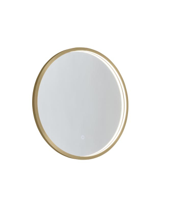 Kilnsea 600mm LED Illuminated Circular Mirror Brushed Brass