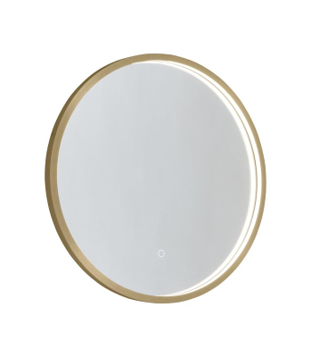 Kilnsea 800mm LED Illuminated Circular Mirror Brushed Brass
