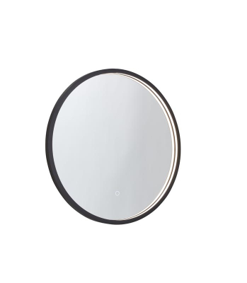 Kilnsea 600mm LED Illuminated Circular Mirror Black