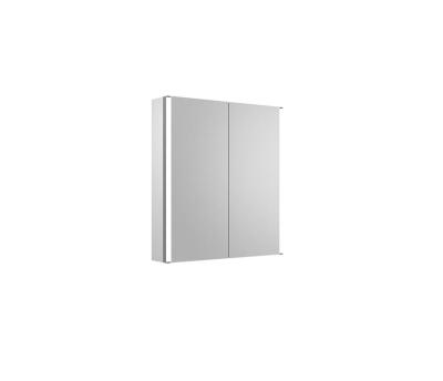 Hanlith 665 x 600 x 130mm Double Door LED Illuminated Mirror Cabinet Gunmetal Trim