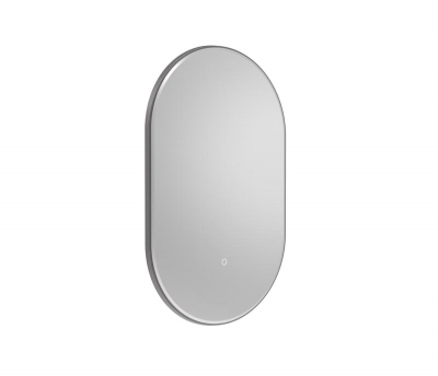 Ios 800 x 500mm LED Illuminated Pill Mirror Gunmetal