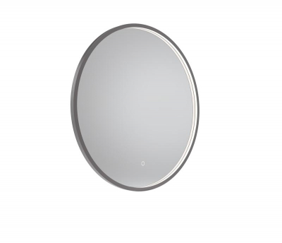 Kilnsea 800mm LED Illuminated Circular Mirror Gunmetal
