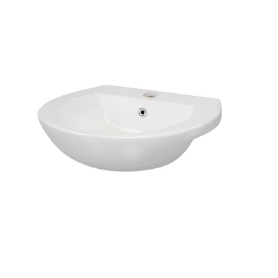 Instinct Semi Recess Basin One Taphole White
