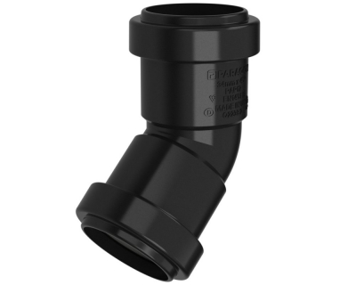 Paragon 32mm 45Dg P/F Waste Obt.Bnd Blk