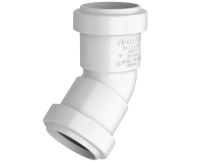 Paragon 32mm 45Dg P/F Waste Obt.Bnd Wht