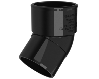 Paragon 40mm X 45Dg Abs Spigot Bnd Blk
