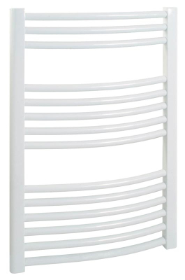 Instinct 25mm Cross Bar Curved Towel Rail 800 x 500mm Heating Only White