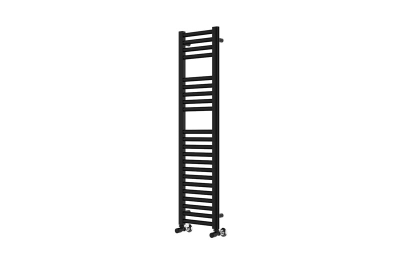Instinct 25 Cross Bar Straight Towel Rail 1200 x 300 Heating Only Satin Black