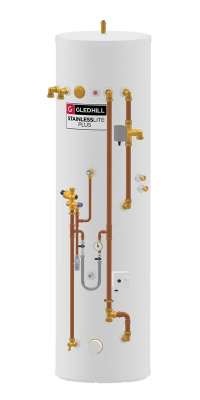 StainlessLite Plus DUO 200/70L Pre-Plumbed Gledhill Cylinder