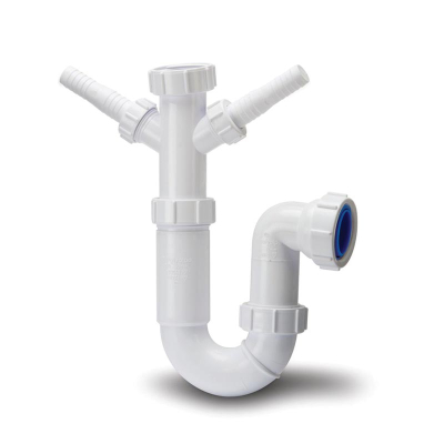 40mm Twin Appliance Trap White