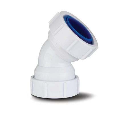 Polypipe 32mmx135° Comp Waste Obtuse Bend White
