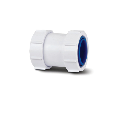 Polypipe 32mm Comp Waste Straight Connector White