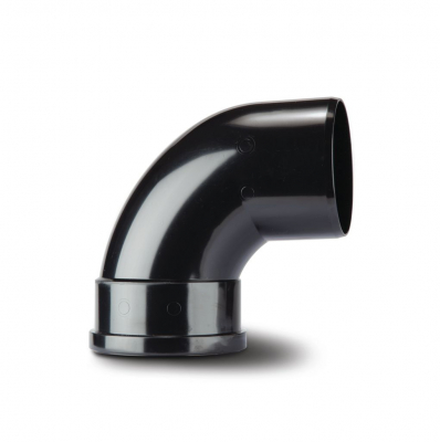 Polypipe 110mm x 92.5° Soil Bend Single Socket Black