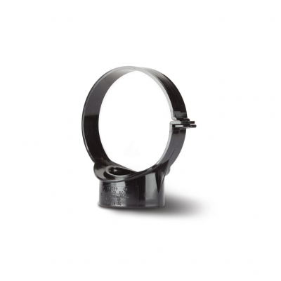 Polypipe 110mm Strap Boss Open Side Fix Black