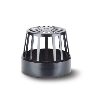 Polypipe 110mm Soil Vent Terminal Black