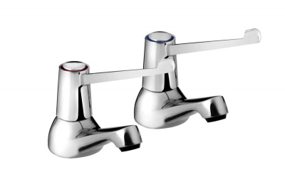 Lever Basin Taps Chrome Plated With 6Inch Lever & Ceramic Disc