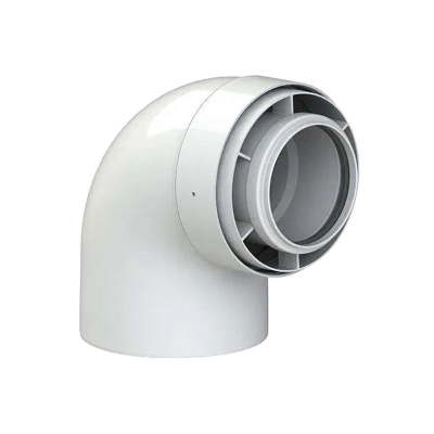 Balanced flue bend 87° D=60/100
