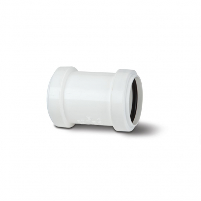 Polypipe 40mm Pushfit Straight Coupling White