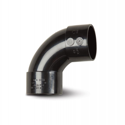 Polypipe 40mm x 92.5° ABS Swept Bend Black