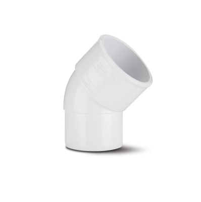 Polypipe 50mm x 45° ABS Spigot Bend White
