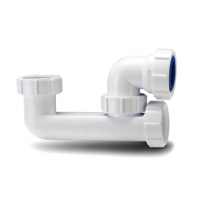 Polypipe 40mm Low Level Bath Trap 38mm Seal