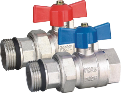 3/4Inch Ball Valve Set For Blending Valve Red&Blue (Pair)