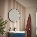 Kilnsea 600mm LED Illuminated Circular Mirror Black Kilnsea 600mm LED Illuminated Circular Mirror Black