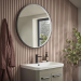 Kilnsea 800mm LED Illuminated Circular Mirror Black